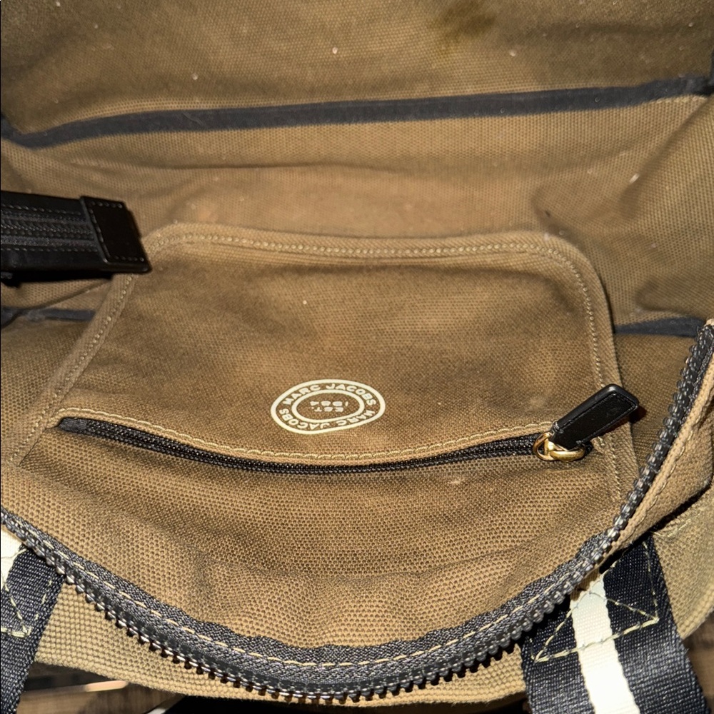 Marc Jacobs Bag Signet Canvas Olive Green Logo Tote - Picture 15 of 17